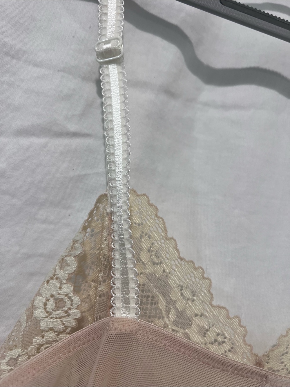 Wacoal Lace Chemise Nightgown Nude Blush Ivory Floral Lace Mesh Slip Size M - Picture 5 of 11